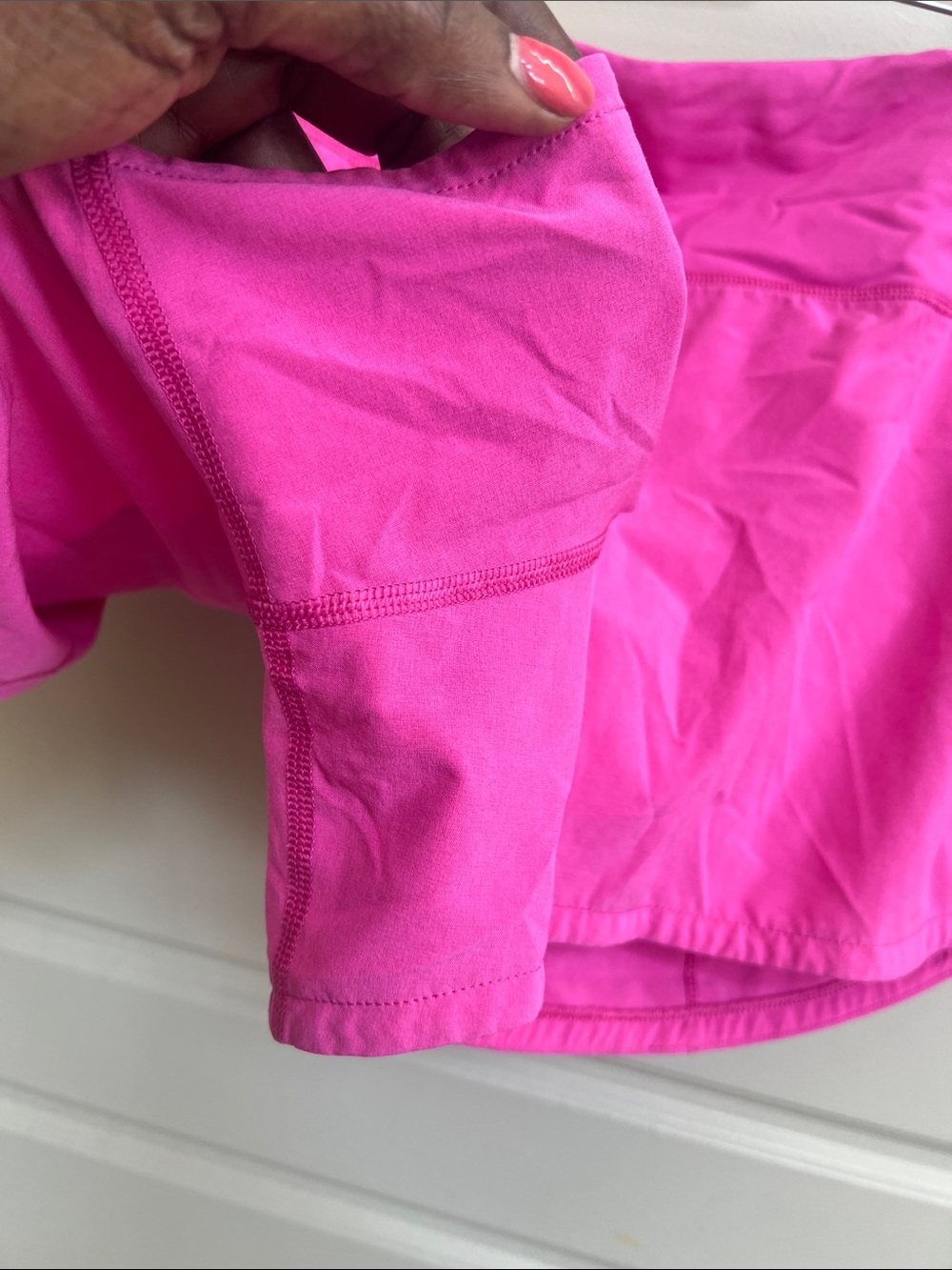 Lululemon Hot Pink Speed Up Shorts Sz 8 Running, Gym Workout summer tennis - Picture 5 of 7